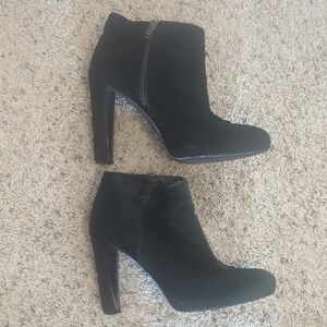 Stuart Weitzman Dark Green Ponyhair Ankle Booties